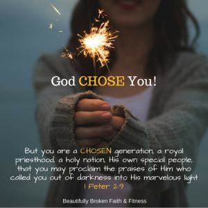 But you are a chosen generation, a royal priesthood, a holy nation, His own special people, that you may proclaim the praises of Him who called you out of darkness into His marvelous lig